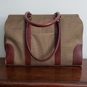 LL Bean Travel duffel  ballistic nylon & leather